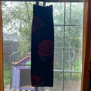 Blue blush dress rose